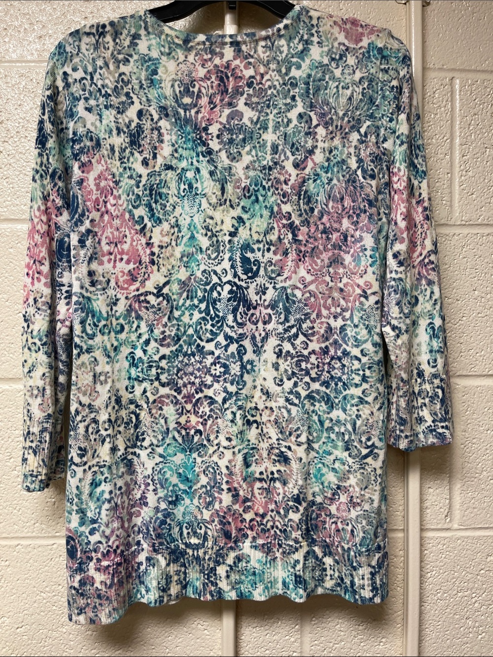 Coldwater Creek Multicolor Paisley Cardigan - Teal, Navy, Purple, Pink - Picture 5 of 5